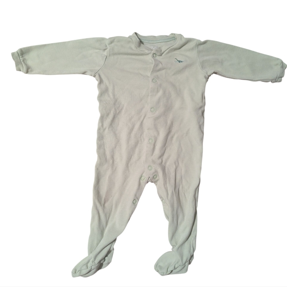 5/$15 Baby Boy/Girl Joe Fresh 6-12 Month Footed Dinosaur Sleeper One Piece-Green